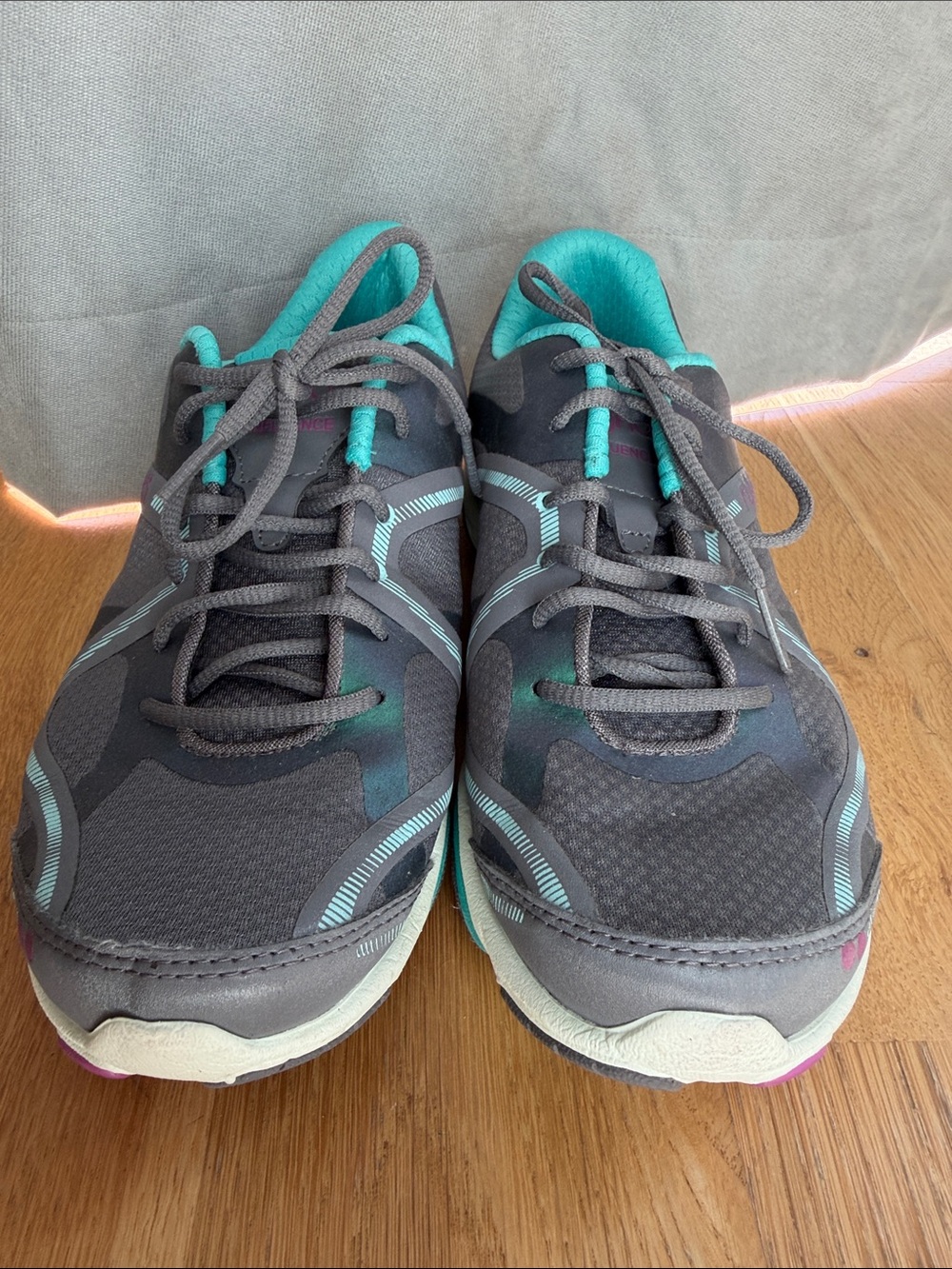 Ryka Influence Women’s Cross Training Shoes Gray Teal Purple Size 7.5